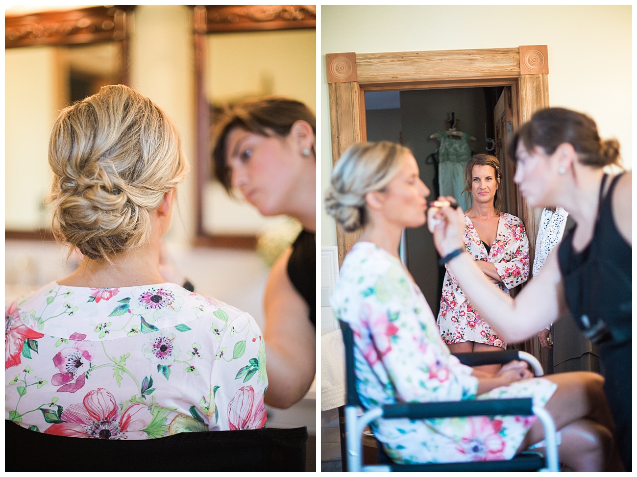 bride getting ready triple s ranch napa wedding