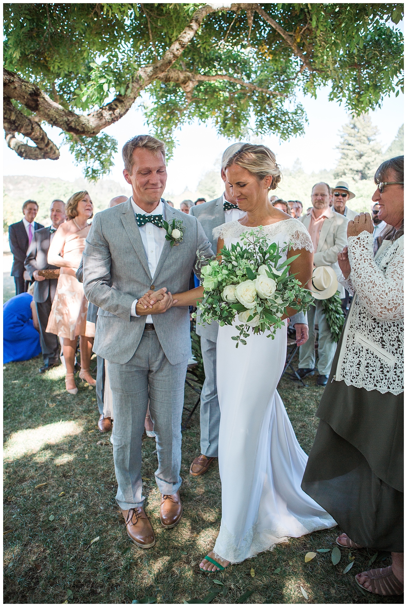 bride and groom ceremony at triple s ranch napa wedding