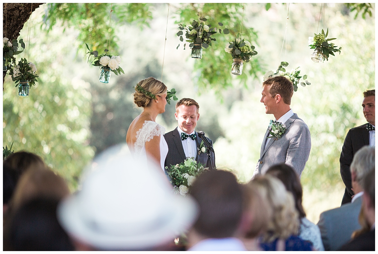 bride and groom ceremony at triple s ranch napa wedding