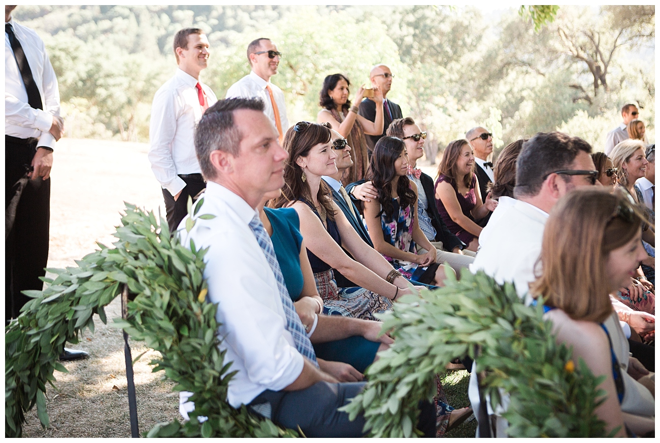 bride and groom ceremony at triple s ranch napa wedding
