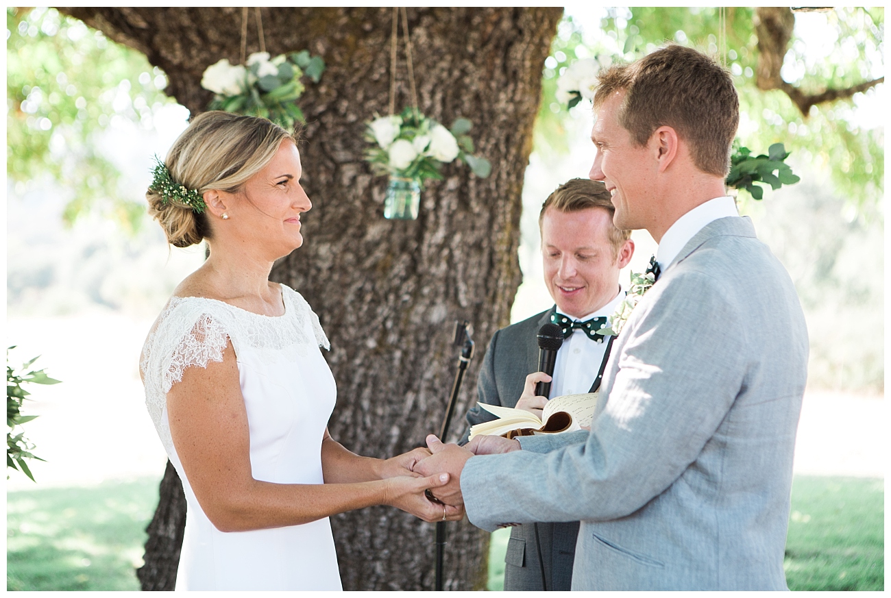 bride and groom ceremony at triple s ranch napa wedding