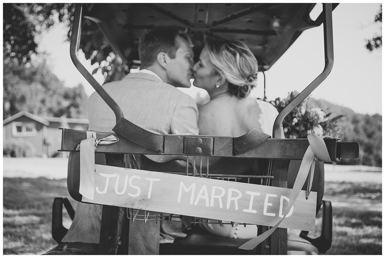 bride and groom exit triple s ranch napa wedding