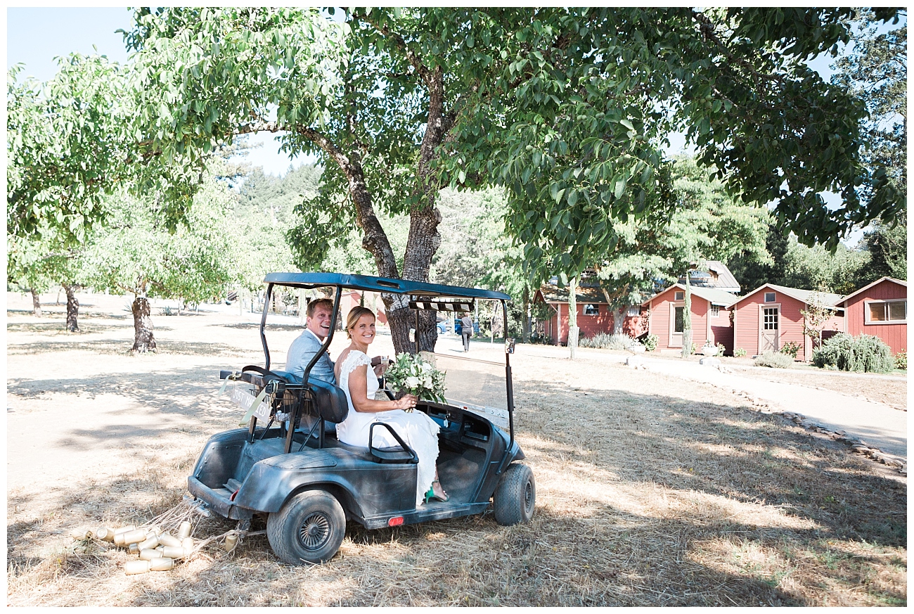 bride and groom exit triple s ranch napa wedding