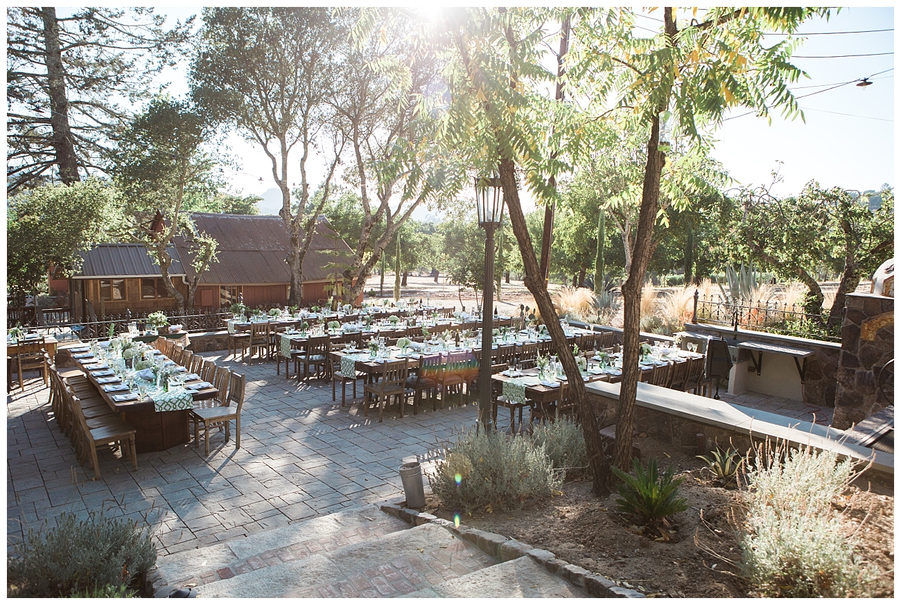 reception table decor triple s ranch napa wedding