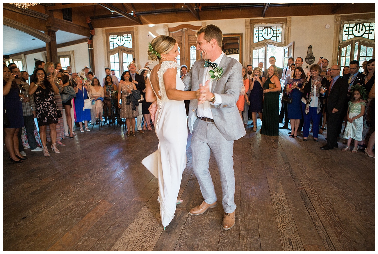 bride and groom first dance triple s ranch napa wedding