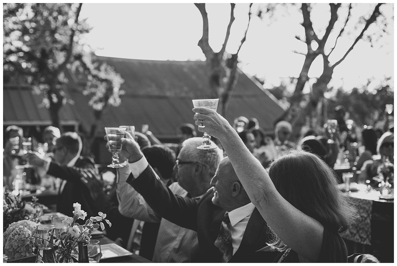 wedding toast triple s ranch napa wedding