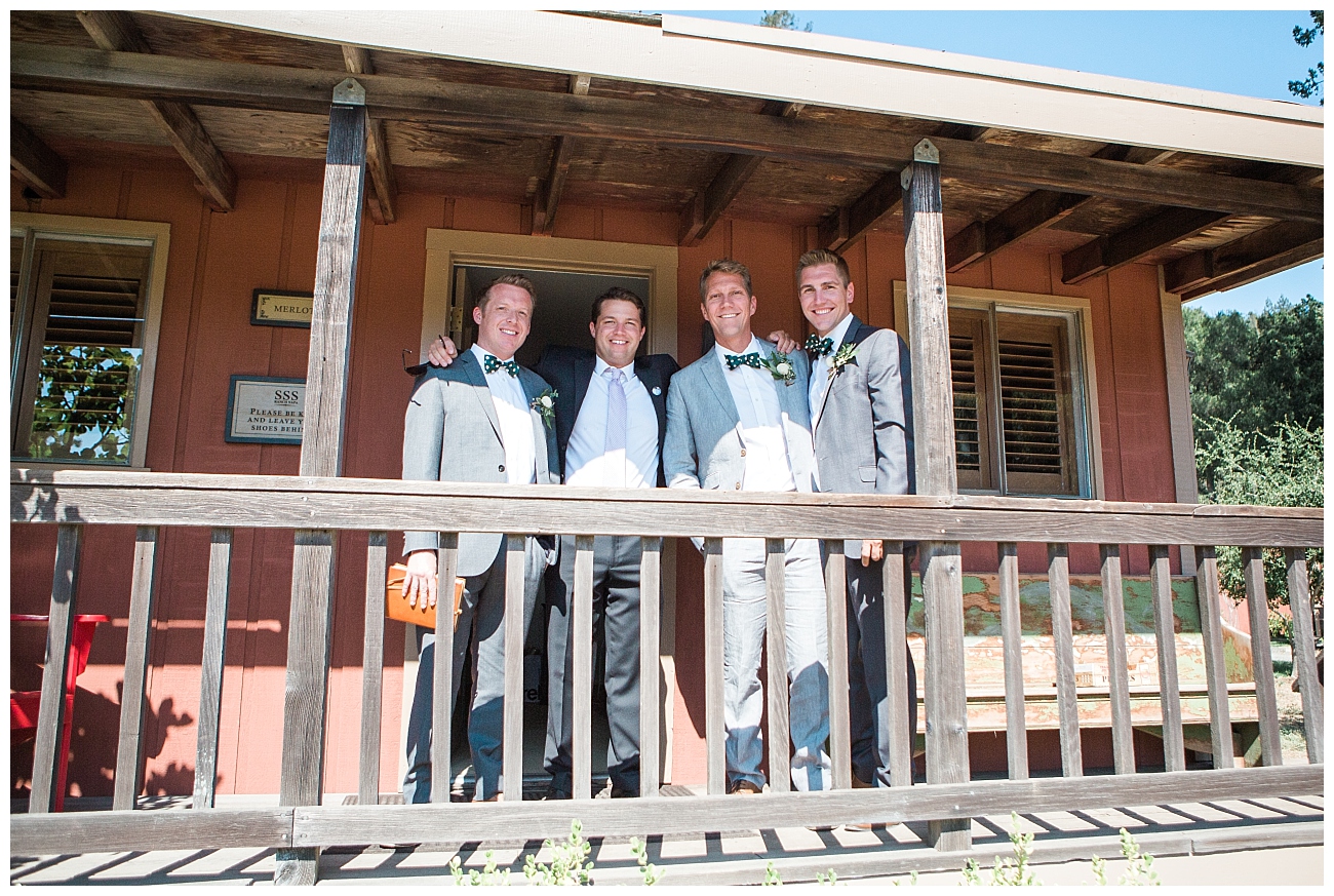 groomsmen getting ready triple s ranch napa wedding
